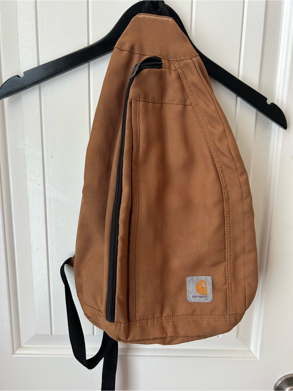 Carhartt Brown Crossbody Sling Pack with Black Trim